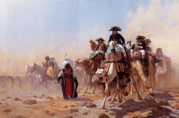 Jean-Leon Gerome : General Bonaparte with his Military Staff in Egypt II